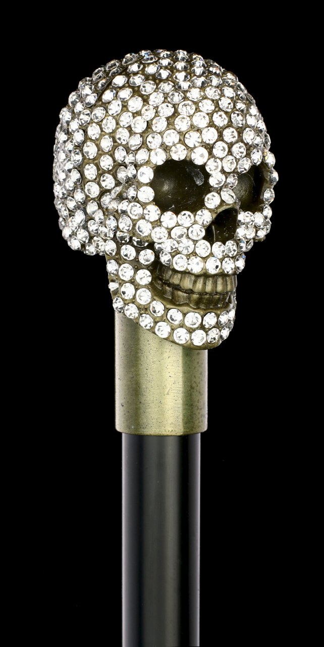 Swaggering Cane - Skull with Gemstones