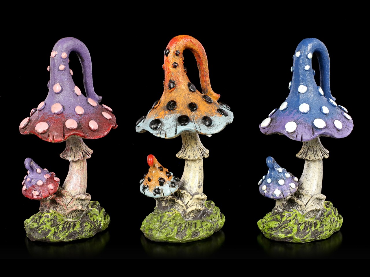 Garden Mushroom Set of 3