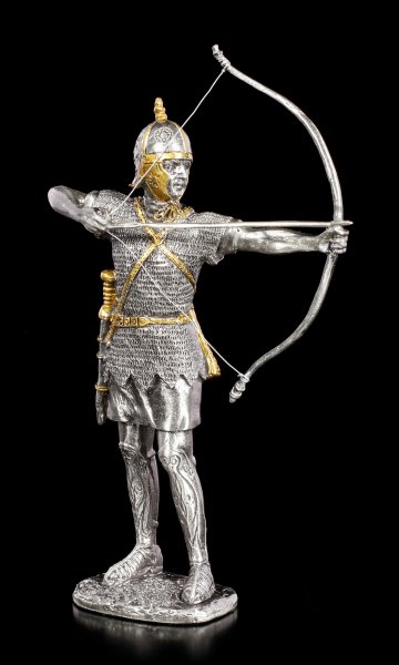 Zinn Ritter Figur mit Pfeil und Bogen