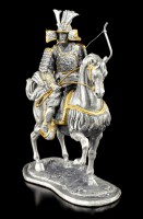 Japanischer Samurai mit Pferd und Bogen - Zinn Figur