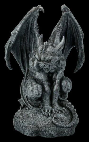 Gargoyle Figur auf Stein sitzend