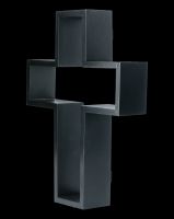 Wall Shelf - Black Crucifix
