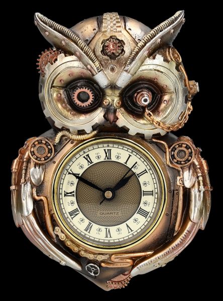 Wall Clock - Steampunk Owl