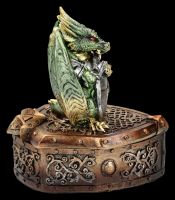 Dragon Jewellery Box with Shield – Hoard Protector Green