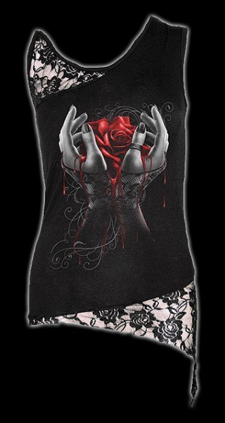 Netz Top Damen - Gothic Rose - Hands Of Sorrow