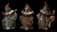 Funny Owl Figurine Set of 3 - Wizards