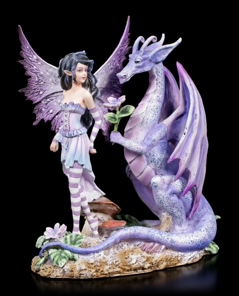 Elfen Figur mit Drache - Dragons are Romantic
