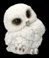 Owl Figurine - Snowy Owl Baby Feathers