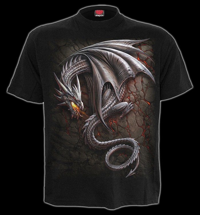 T-Shirt - Tribal Drache - Obsidian
