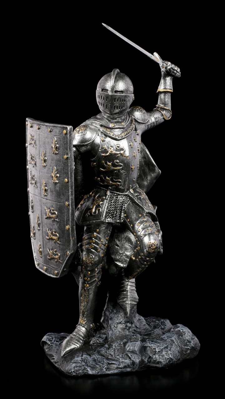 Ritter Figur - Schwert und Schild im Angriff