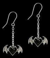 Alchemy Gothic Heart Earrings - Blacksoul