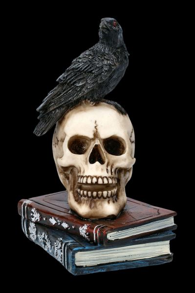 Raben Figur auf Totenschädel - Raven's Spell