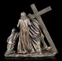 Jesus Figurine - Way of the Cross - bronzed