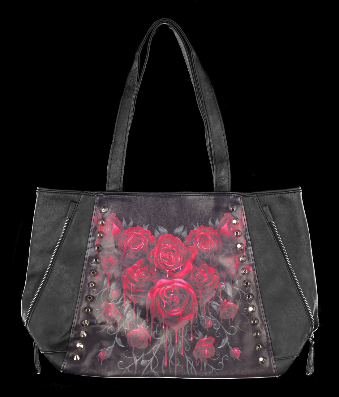 Faux Leather Bag - Blood Rose