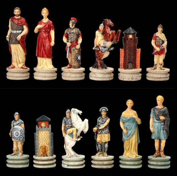 Chessmen Set - Romans vs. Greeks