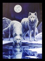 Small Canvas with Wolves - Warriors of Winter