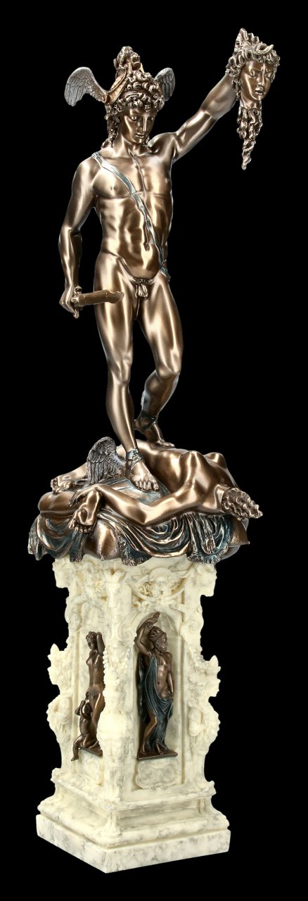 Perseus Figur auf Säule mit Medusenhaupt - Benvenuto Cellini
