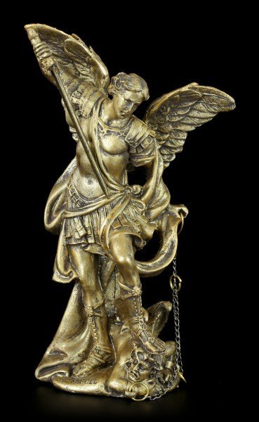 Erzengel Raphael Figur auf Podest Fantasy Schutzengel Engel Deko Statue 