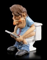 Funny Jobs Figurine - Office Clerk on Toilet