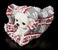 Dog Figurine wrapped in Blanket
