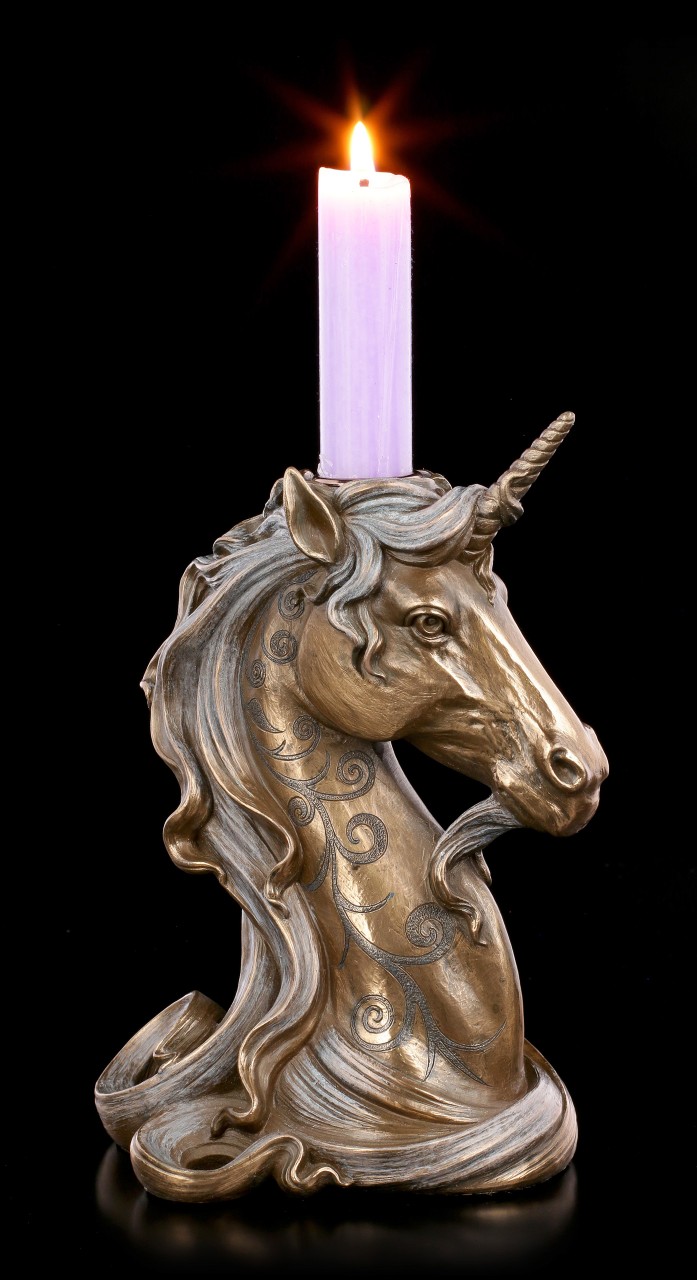 Unicorn Candle Holder - Bronzed