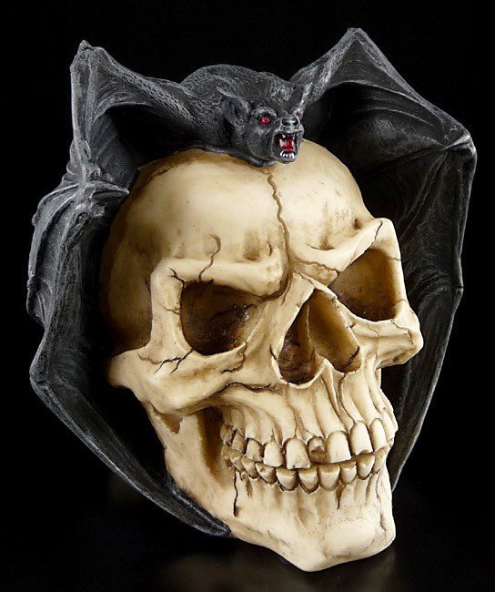 Skull with Bat