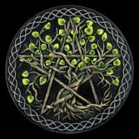 Wandrelief - Pentagramm und Lebensbaum