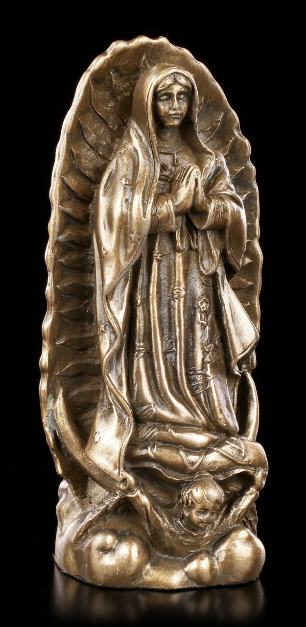 Kleine Maria Guadalupe Figur - bronziert