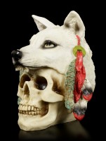 Skull with Wolf Fur - Spirit Hunter - small