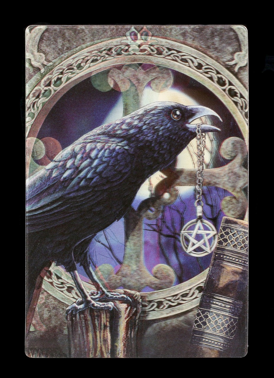 3D Postcard with Raven - Talisman
