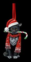 Christmas Tree Decoration - Cat with Candy Cane