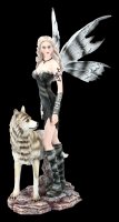 Fairy Figurine - Elleth with Wolf