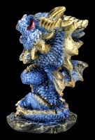 Wackelkopf Figur - Drache Bobling - blau