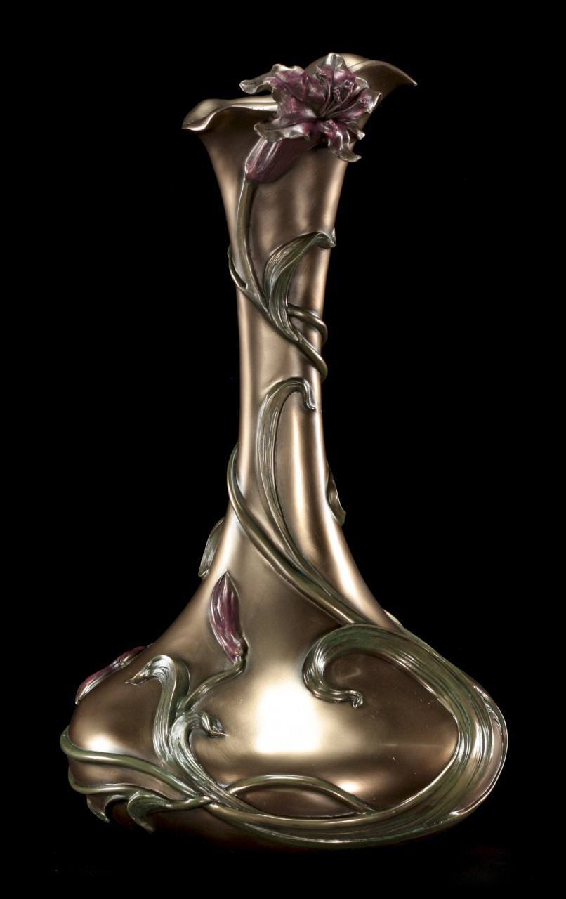 Jugendstil Vase mit Lilienranke