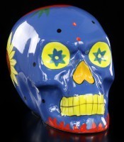 Day of the Dead Skull - Ceramic blue