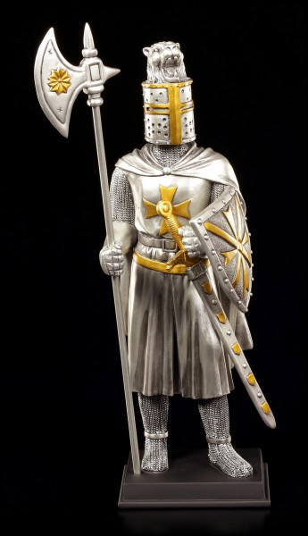 Ritter Figur - Malteser mit Schild und Hellebarde