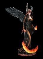 Dark Angel Figurine with Flame Scythe