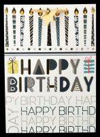 Geschenktüte - Happy Birthday - Kerzen