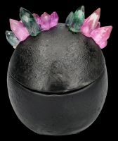 Schatulle Totenschädel schwarz - Kristallschädel