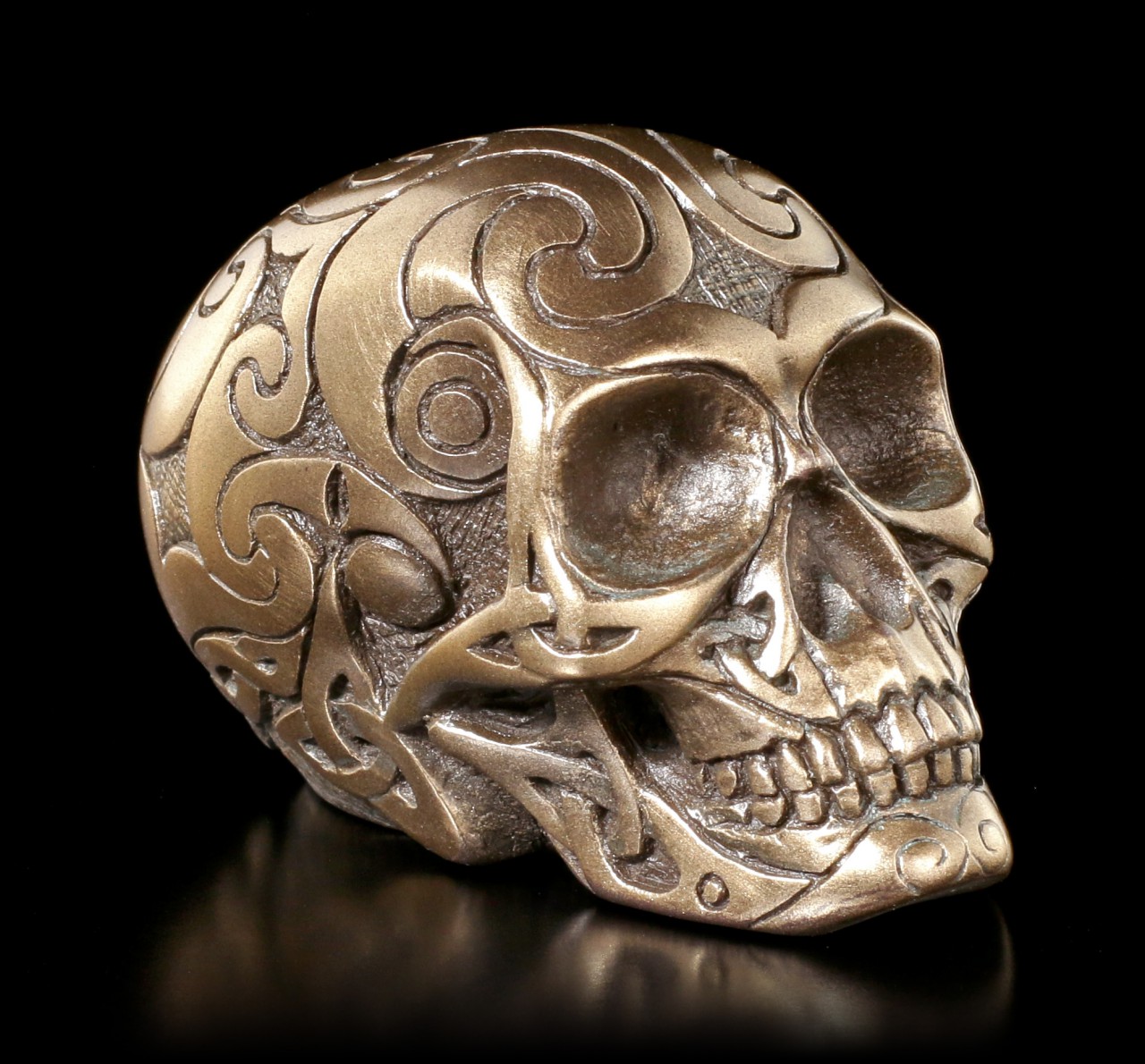 Totenkopf - Celtic Skull bronze mini