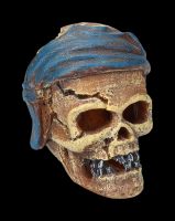 Aquarium Figurine - Skull Pirate with Headcrack