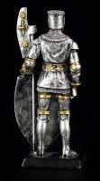 Small Knight Figure with Halberd and Shield