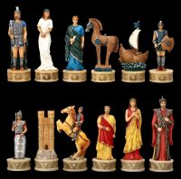 Schachfiguren Set - Kampf um Troja - groß