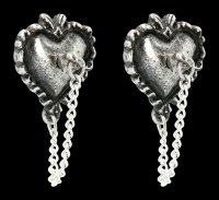 Alchemy Gothic Ear Studs - Witches Heart