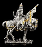 Wikinger Krieger mit Pferd und Axt - Zinn Figur