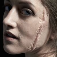 Latex Face Part - Battle Wounds Set of 4