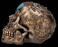 Medieval Skull Figurine with Crest