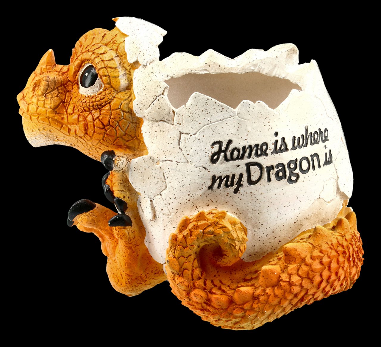 Drachen Blumentopf - Home is where my dragon is