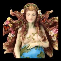 Gaia Figurine - Mother Earth Pregnant Hand Painted