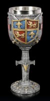 Mittelalter Kelch - Wappen - bunt